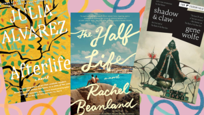 collage of covers of the three books recommended in staff picks